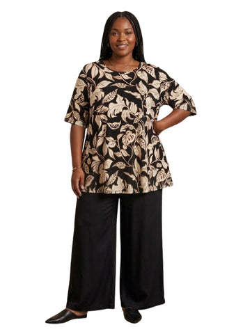 AKH _ Jerseyshirt Floral Black
