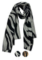 Produktbild LONGD _ Schal Zebra Farbe~Grau 