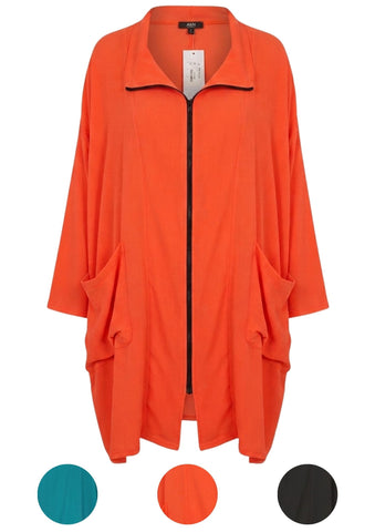 AKH _ Bigsize Lange Blusenjacke