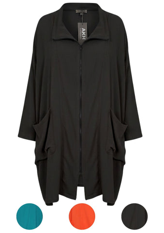 AKH _ Bigsize Lange Blusenjacke