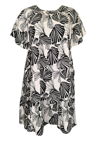 Orientique _ Kleid Papagayo Schwarz-Weiß