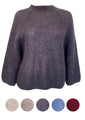 Produktbild PC _ Mohair-Pullover Farbe~Aubergine Farbe~Bordeaux Farbe~Creme Farbe~Puder Farbe~Jeans 