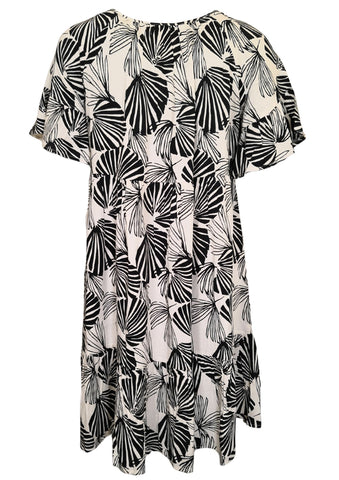 Orientique _ Kleid Papagayo Schwarz-Weiß