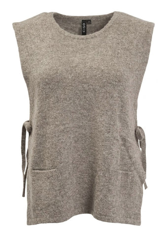 CISO _ Strickweste Grau Melange