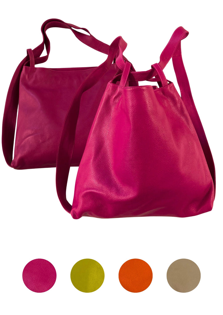 Produktbild MII _ Hochwertige Ledertasche/-Rucksack Farbe~Pink 