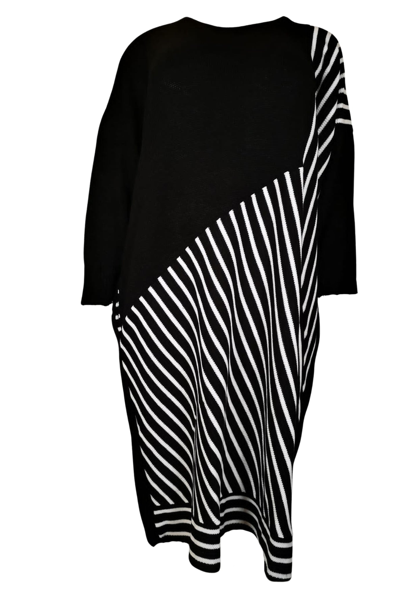 AKH _ Strickkleid Black Stripes