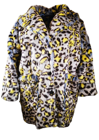 AKH _ Yellow Leo Kunstfell-Jacke