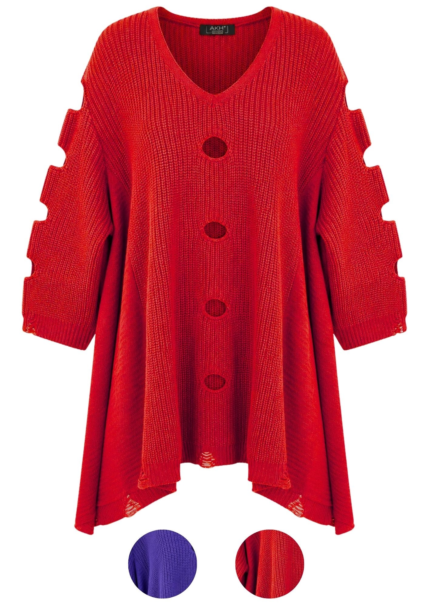 AKH _ Lochstrick Lagenlook Pullover