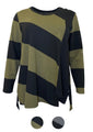 Produktbild SINNE _ A-Form Shirt Striped  Farbe~Olive-Schwarz  Größe~1 Größe~3 