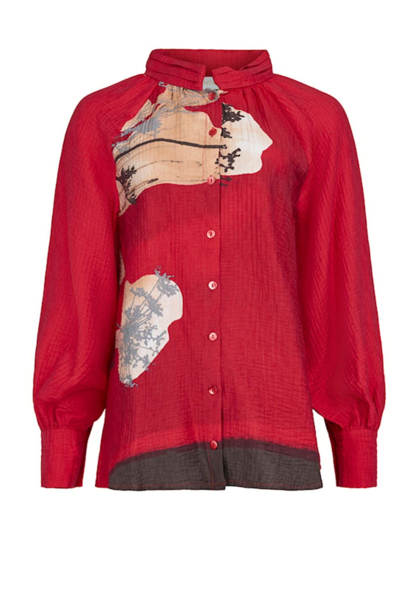 NOEN _ Print-Bluse Rot