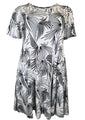 NEW YORK _ Midikleid Black Leaf