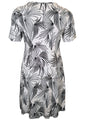 NEW YORK _ Midikleid Black Leaf