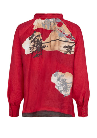 NOEN _ Print-Bluse Rot