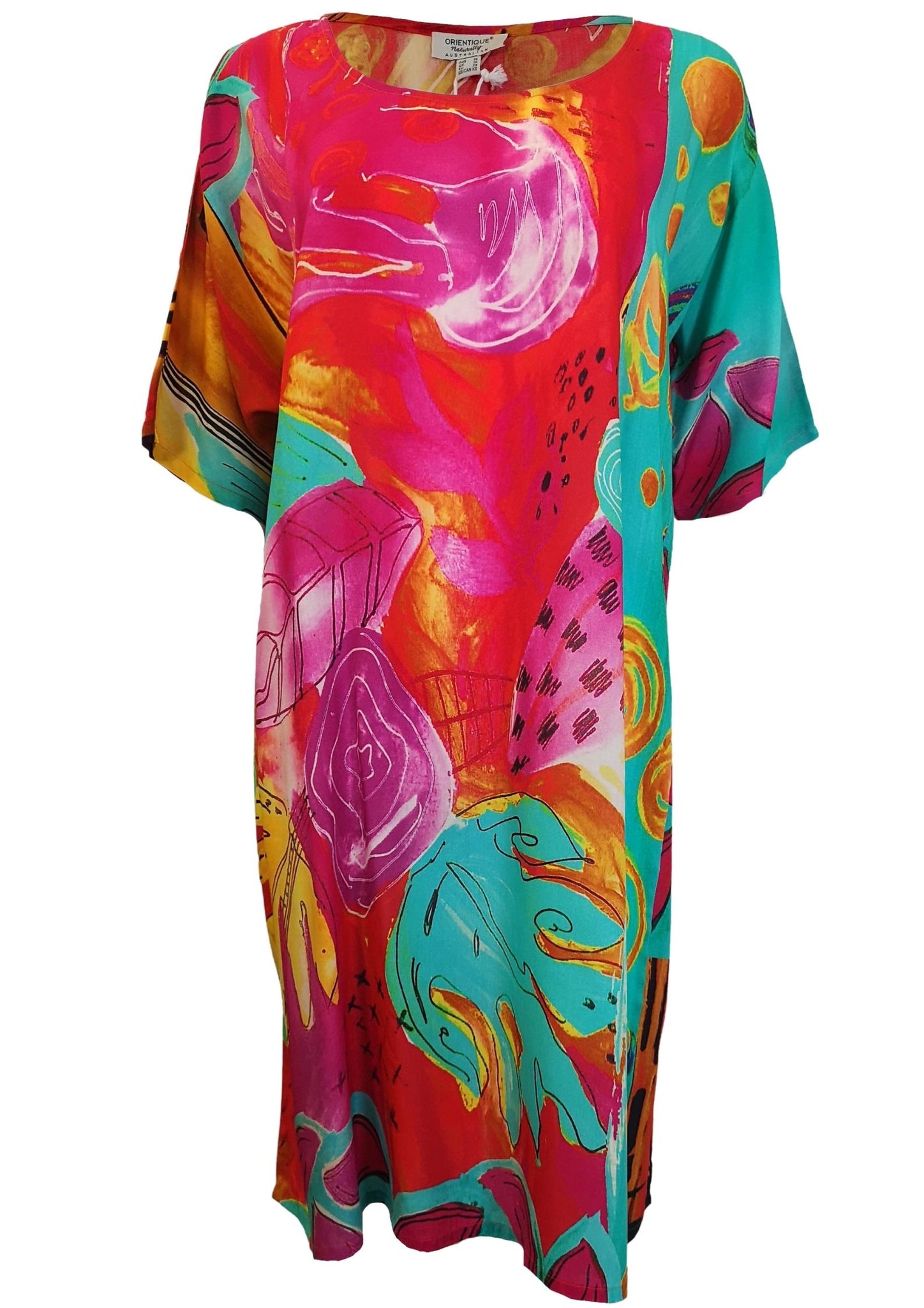 ORIENTIQUE _ Tunikakleid Vibrant Leaves