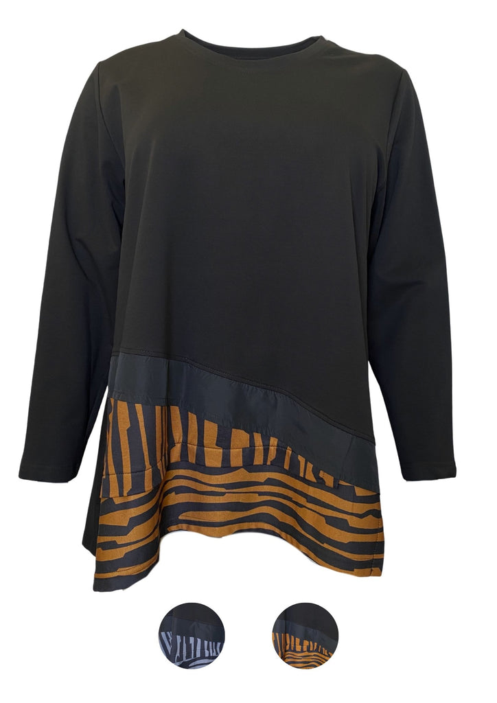 Produktbild SINNE _ A-Form Shirt Mix Farbe~Camel-Schwarz  Größe~1 Größe~2 Größe~3 