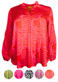 Produktbild PC _ Bluse Satin Farbe~GelbGrau Farbe~PinkOrange 