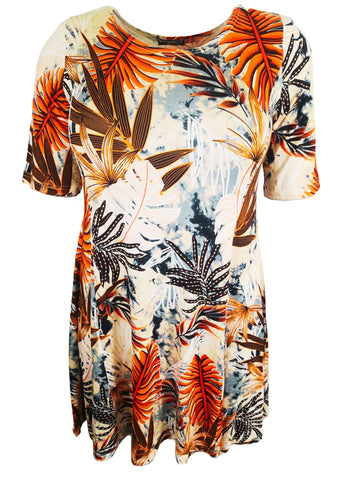 NEW JERSEY _ Midikleid Natur Palm