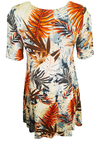 NEW JERSEY _ Midikleid Natur Palm