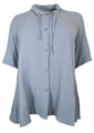 NEW YORK _ Musselinbluse Yeansblau