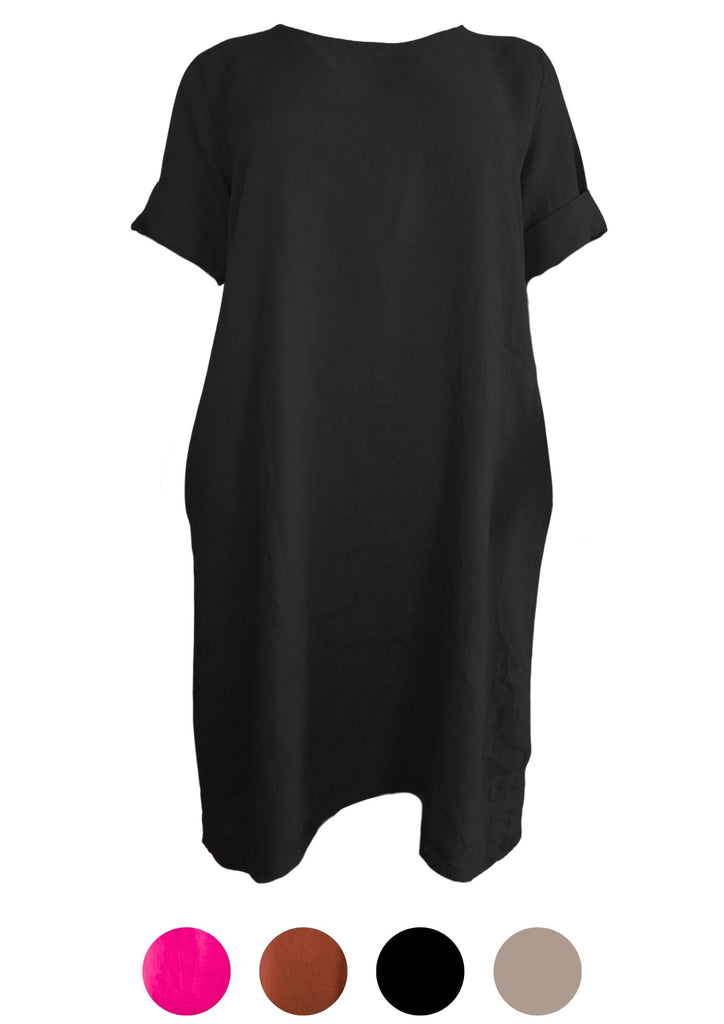 Produktbild MII _ Leinenkleid Farbe~Schwarz 