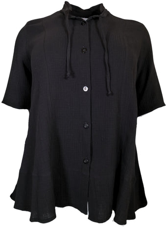 NEW YORK _ Musselinbluse Schwarz