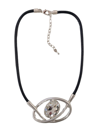KETTE _ Lederband mit Diamant