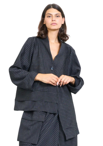 VINT _ Statement Jacke Nadelstreifen