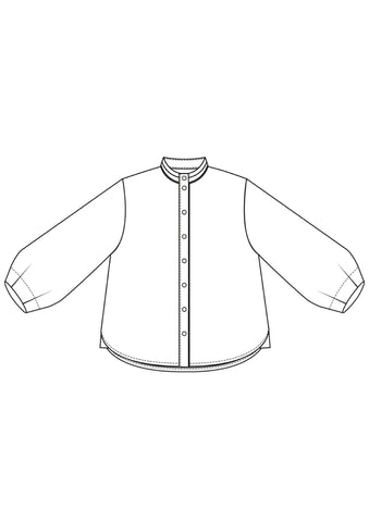 NOEN _ Muster-Bluse mit Stehkragen