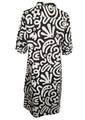 Produktbild ORIENTIQUE _ Blusenkleid Maxi Schwarz-Weiß