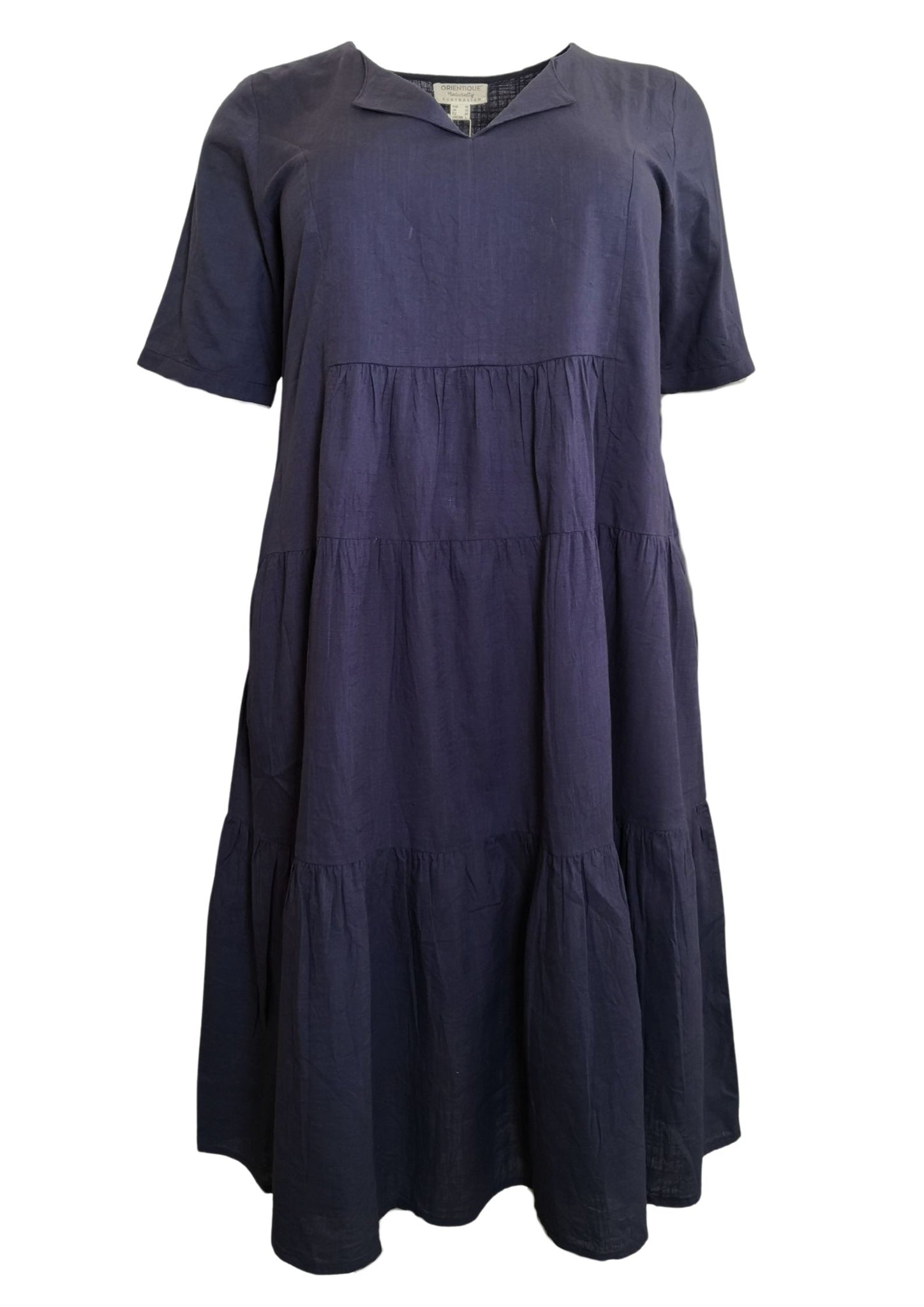 ORIENTIQUE _ Baumwollkleid Navy