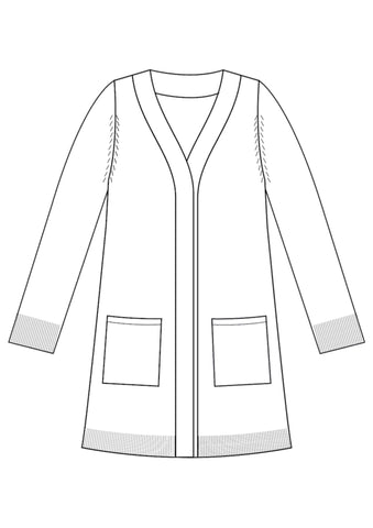 CISO _ Feinstrick Long Cardigan