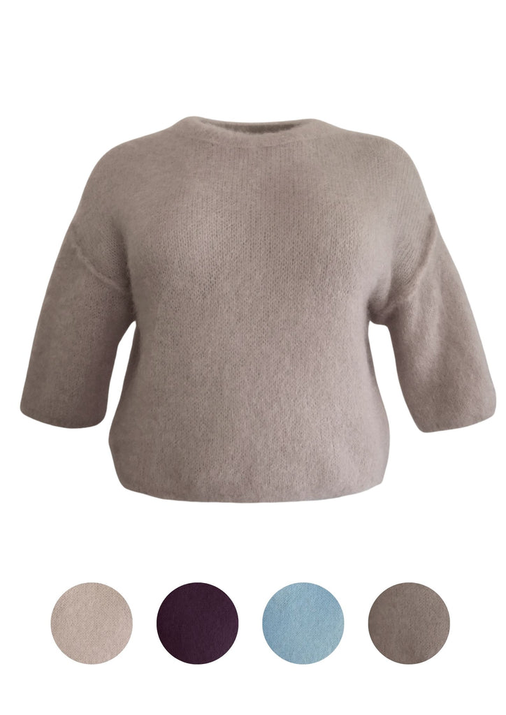 Produktbild PC _ Mohair Pullover Farbe~Taupe 
