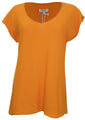 Produktbild ORIENTIQUE _ V-Neck Pullover Farbe~MangoSorbet  Größe~44 Größe~48 