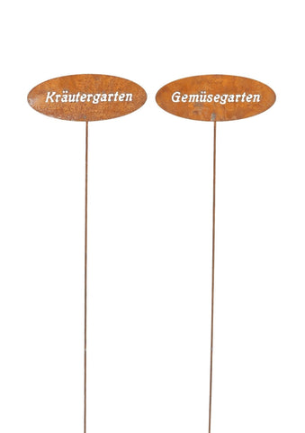 Metallständer Rost Gemüsegarten / Kräutergarten