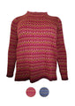 Produktbild *MANSTED _ Pullover DIANA Ruby Check Größe~M Größe~L Größe~XXL  Farbe~Ruby Farbe~DarkBlue 