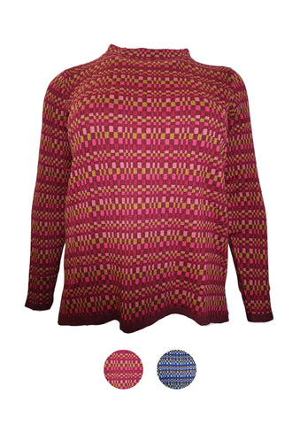 *MANSTED _ Pullover DIANA Ruby Check