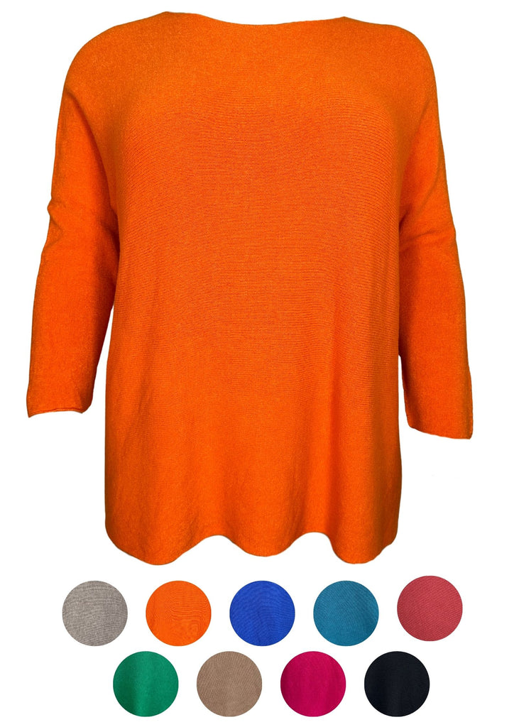 Produktbild MII _ Pullover Oversize Farbe~Schlamm Farbe~Orange Farbe~Royalblau Farbe~Petrol Farbe~Bordeaux Farbe~Pink Farbe~Grün Farbe~Camel Farbe~Schwarz 