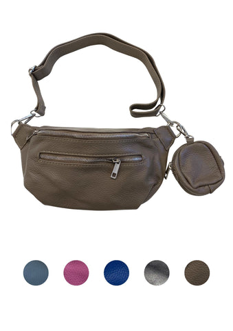 MII _ Hochwertige Bauchtasche mit Coin - Bag aus Leder