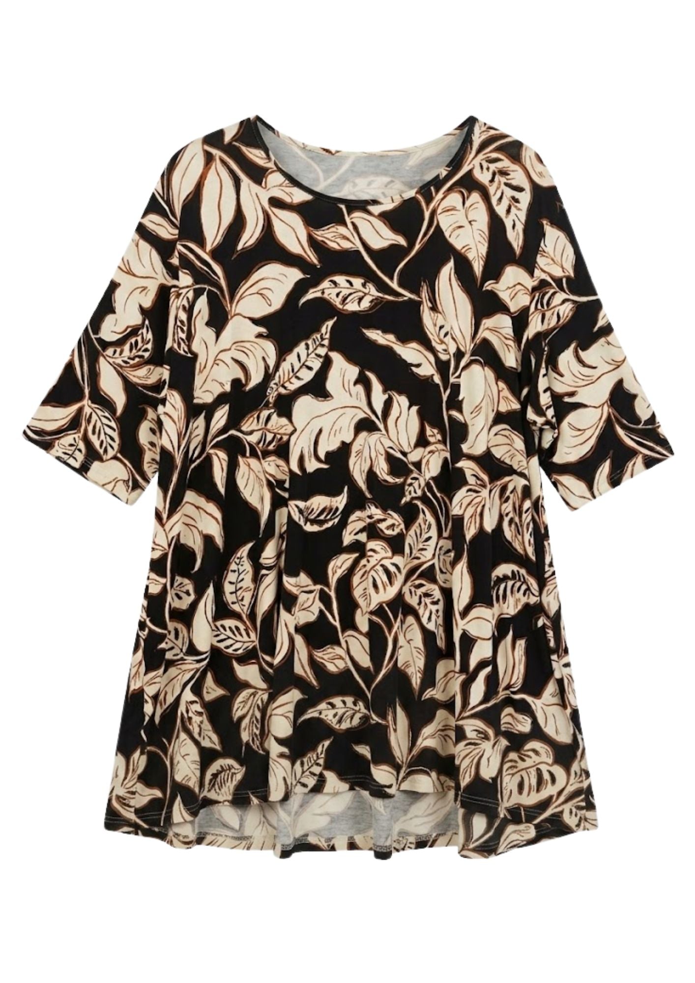 AKH _ Jerseyshirt Floral Black