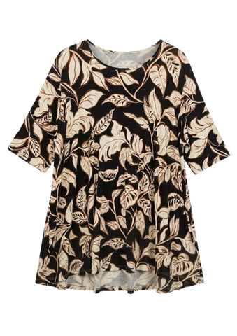 AKH _ Jerseyshirt Floral Black