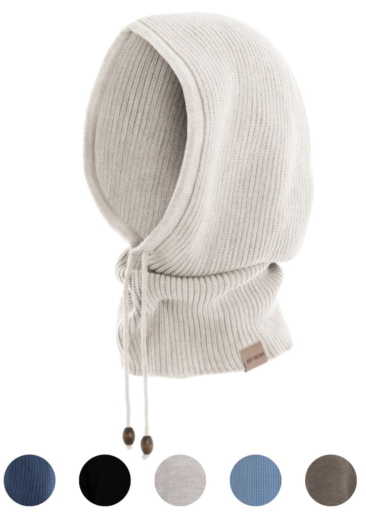 Produktbild KNIT FACTORY _ Evy Balaklava Kapuzenschal Farbe~Beige 