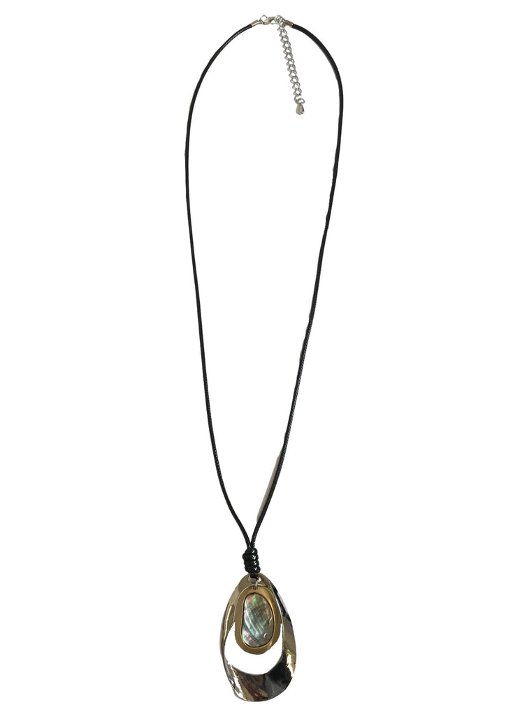 KETTE _ Lederband Perlmuteinlage