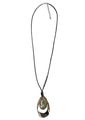 KETTE _ Lederband Perlmuteinlage