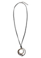 KETTE _ Lederband weißer Stein