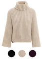 Produktbild KNIT FACTORY _ Kris Rollkragen Strickpullover Farbe~Beige  Größe~36/38 Größe~40/42 