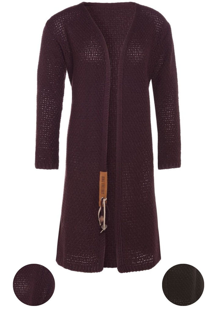 Produktbild KNIT FACTORY _ Luna Bigsize Strickjacke  Farbe~Aubergine  Größe~46/48 Größe~50/52 