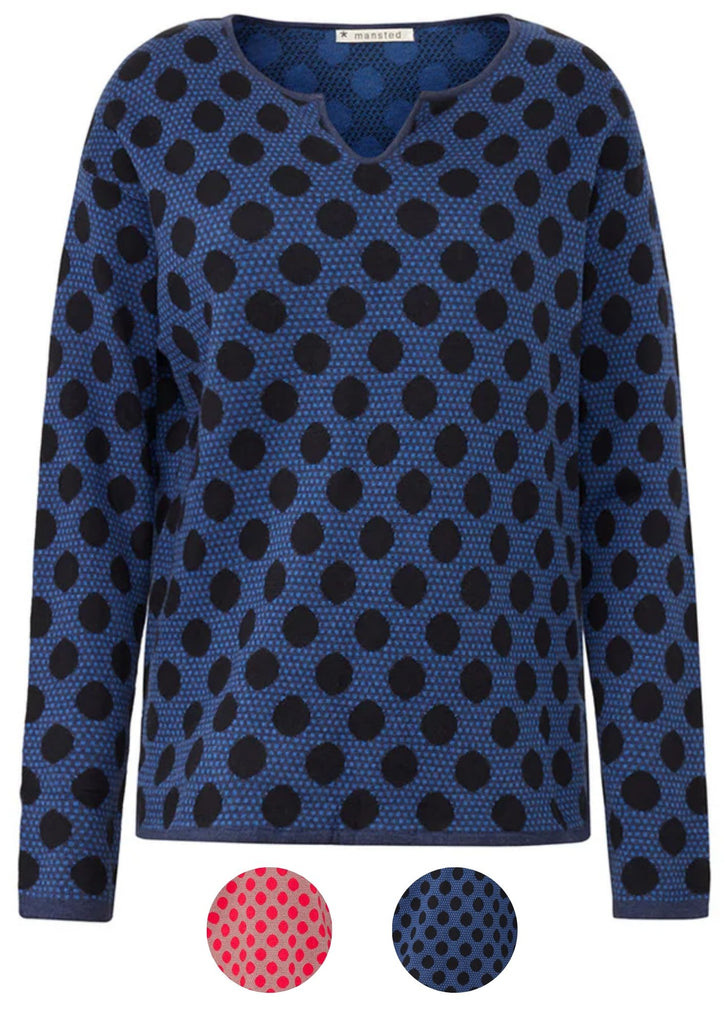 Produktbild *MANSTED _ Strickpullover SNOOPY DOTS Größe~M Größe~L Größe~XXL  Farbe~Navy 