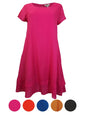 Produktbild ORIENTIQUE _ Baumwollkleid Essentials Farbe~PinkOrchard  Größe~38 Größe~46 Größe~52 